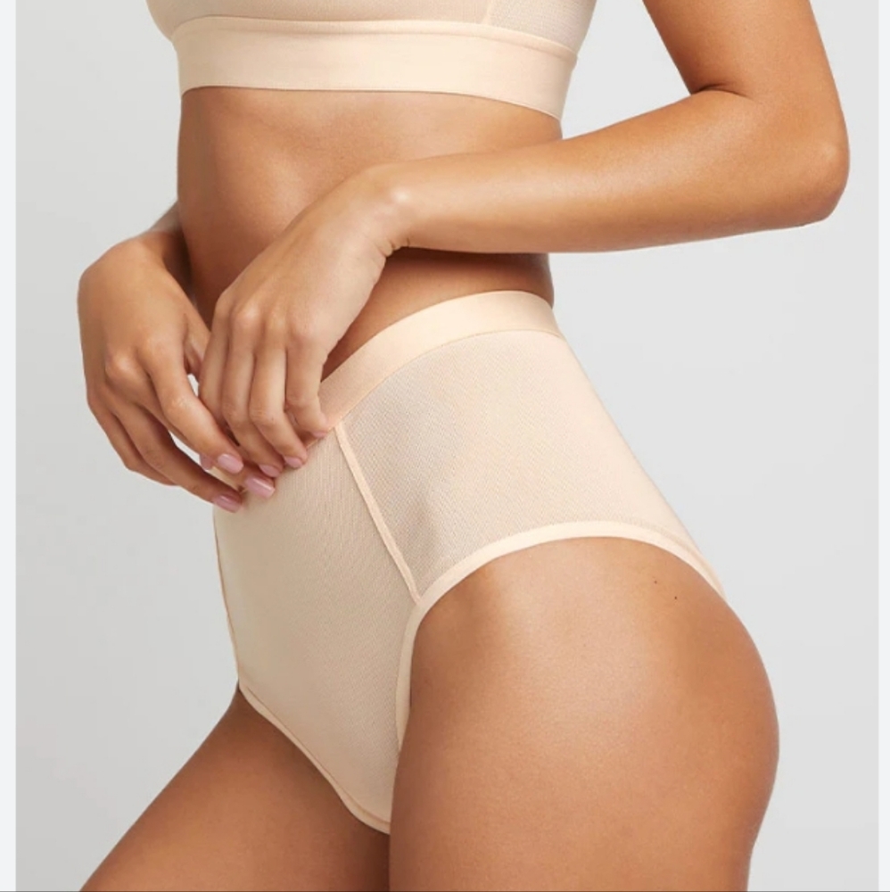 Negative Sieve High Waist Brief Peach XL